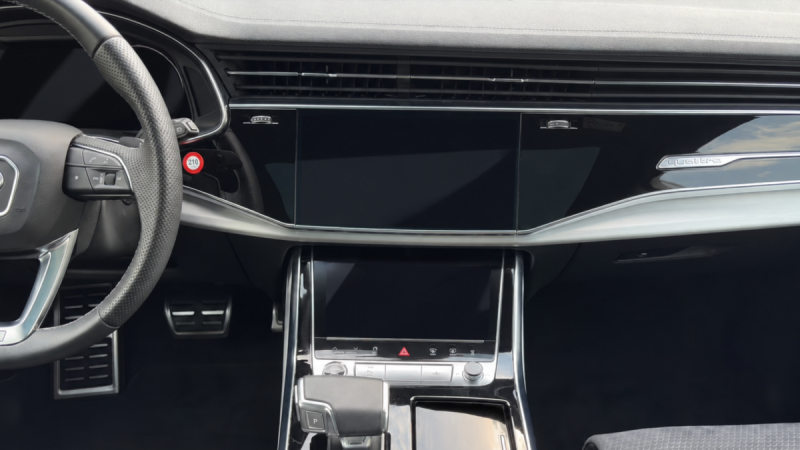 AUDI Q7 50 TDI QUATTRO 286 CH S LINE SPORT PLUS – 7 PLACES – TOIT PANORAMIQUE – CAMERA – ATTELAGE