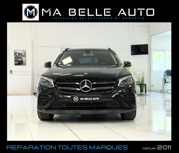 MERCEDES GLC 220D AMG LINE 9G-TRONIC 4MATIC / Toit Pano Attelage élec. GPS Camera Carplay JA19 