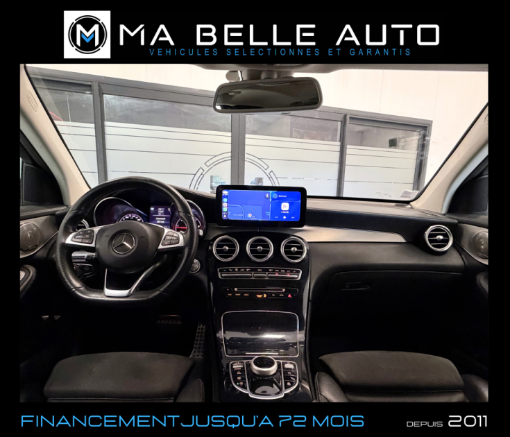 MERCEDES GLC 220D AMG LINE 9G-TRONIC 4MATIC / Toit Pano Attelage élec. GPS Camera Carplay JA19 
