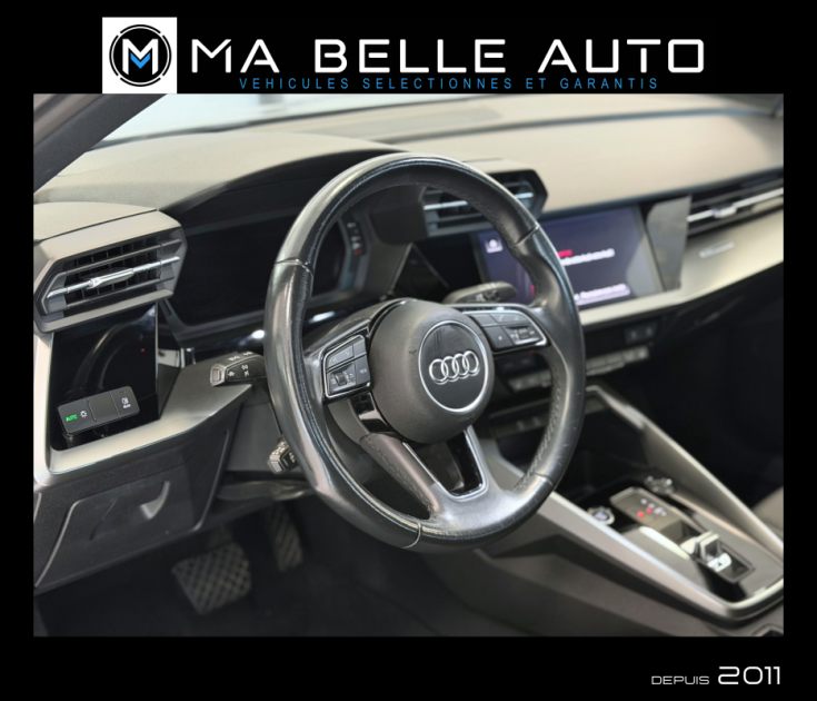 AUDI A3 SPORTBACK 30 TFSI 110 MILD-HYBRID DESIGN S-TRONIC 7 / Virtual Cockpit Keyless Hayon élec. 