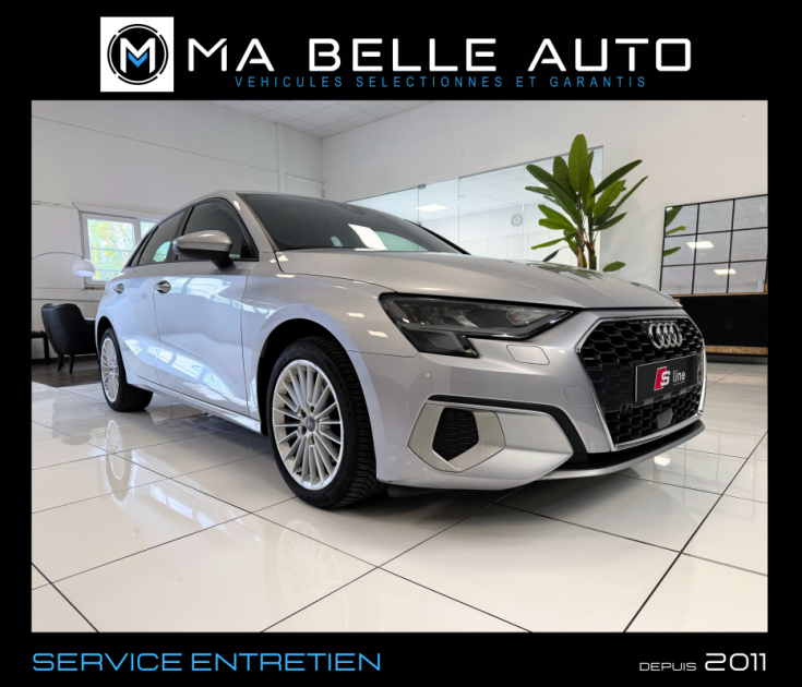AUDI A3 SPORTBACK 30 TFSI 110 MILD-HYBRID DESIGN S-TRONIC 7 / Virtual Cockpit Keyless Hayon élec. 