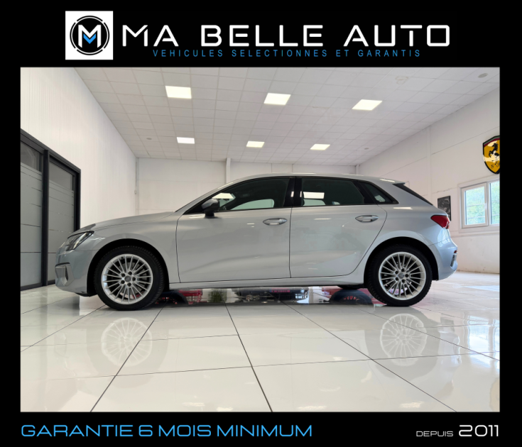 AUDI A3 SPORTBACK 30 TFSI 110 MILD-HYBRID DESIGN S-TRONIC 7 / Virtual Cockpit Keyless Hayon élec. 