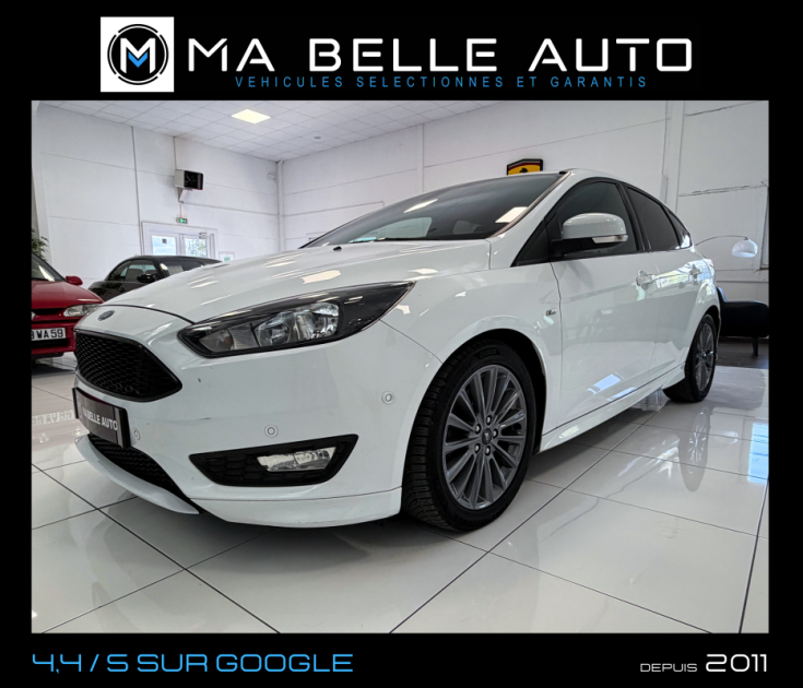 FORD FOCUS 1.5 ECOBOOST 150 ST-LINE POWERSHIFT / GPS LED JA17 VOLANT CHAUFFANT ETC