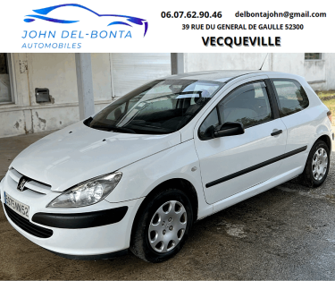 PEUGEOT 307 2.0 HDi 90 TVA RECUPERABLE HORS TAXE 4992EUROS 2 PLACES 