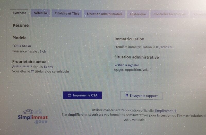 FORD KUGA 2.0 TDCI 136 Cv 4x4 TITANIUM / 1ERE MAIN 63 800 Kms - Garantie1an