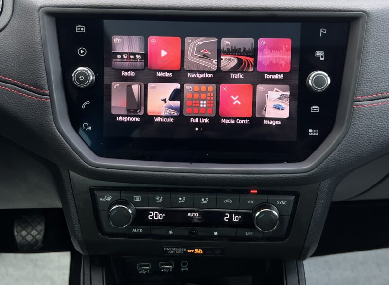 SEAT IBIZA V 5 FR SPORT 1.0 TSI 115 1ERE MAIN / TOIT OUVRANT ACC KEYLESS APPLE CARPLAY Garantie1an