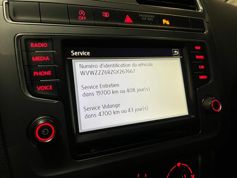 VOLKSWAGEN POLO V 1.2 TSI 90cv Allstar CARPLAY / ECRAN TACTILE / REGULATEUR / RADAR