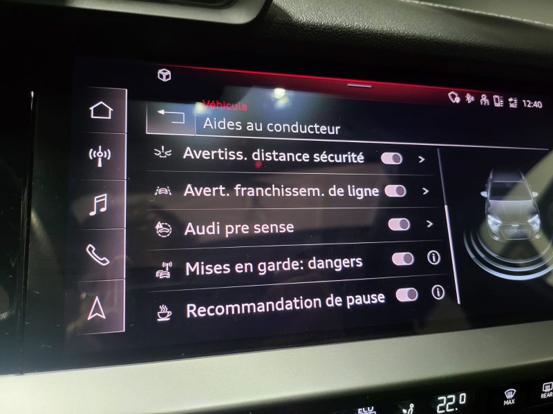 AUDI A3 Sportback 35 eTFSI Hybrid 150cv S-line S-Tronic, Toit Ouvrant , Caméra , Siege chauffants