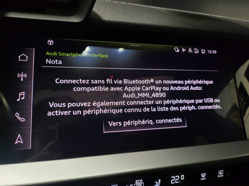 AUDI A3 Sportback 35 eTFSI Hybrid 150cv S-line S-Tronic, Toit Ouvrant , Caméra , Siege chauffants