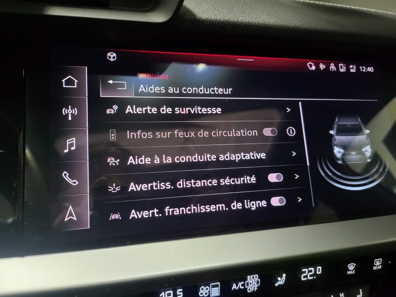 AUDI A3 Sportback 35 eTFSI Hybrid 150cv S-line S-Tronic, Toit Ouvrant , Caméra , Siege chauffants