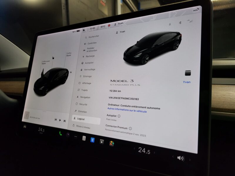 TESLA MODEL 3 EV STANDARD PLUS 275 cv 1 er MAIN / TOIT / PANO /POMPE A CHALEUR