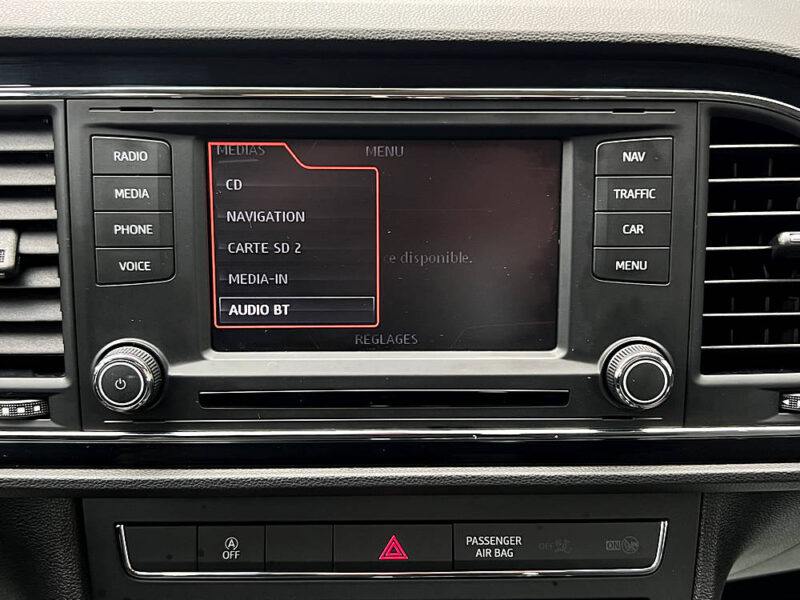 SEAT LEON III 1.6 TDI 105 START & STOP / GPS BLUETOOTH REGULATEUR FEUX LEDS - GARANTIE 1 AN