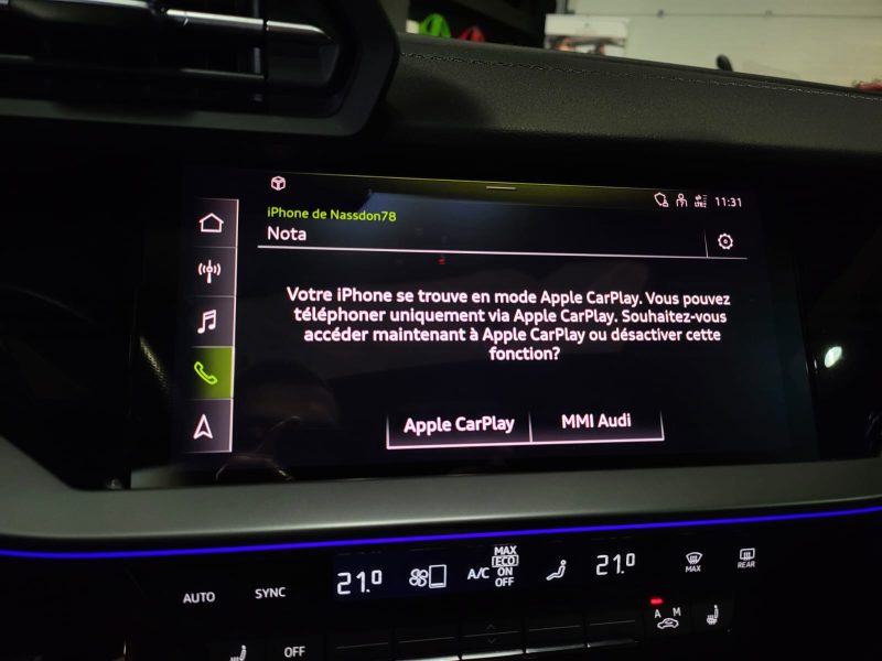 AUDI A3 SPORTBACK 35 TDI 150cv S-Line S-Tronic7 // APPLE CARPLAY/TOIT OUVRANT/CAMERA DE RECUL