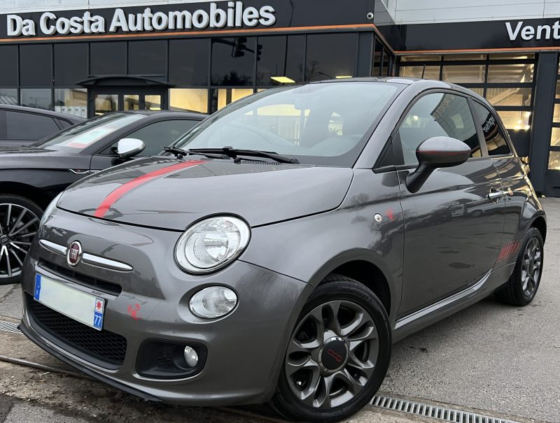 FIAT 500 S PACK SPORT 1.2 69 Cv TOIT PANORAMIQUE INTERIEUR SEMI CUIR CRIT AIR 1 - GARANTIE 1 AN