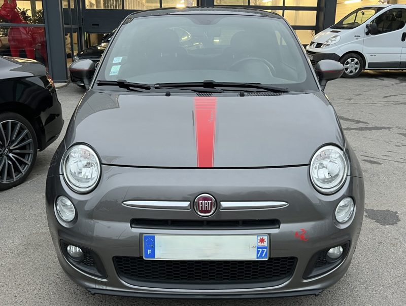 FIAT 500 S PACK SPORT 1.2 69 Cv TOIT PANORAMIQUE INTERIEUR SEMI CUIR CRIT AIR 1 - GARANTIE 1 AN