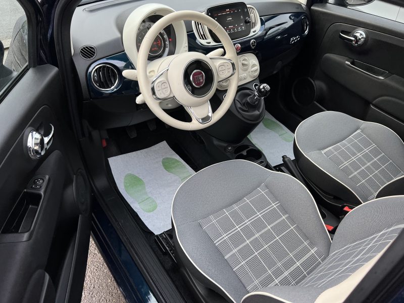 FIAT 500 II PHASE 2 LOUNGE 1.0 HYBRID 70 Cv GRAND ECRAN / APPLE & ANDROID TOIT PANO - GARANTIE 1 AN