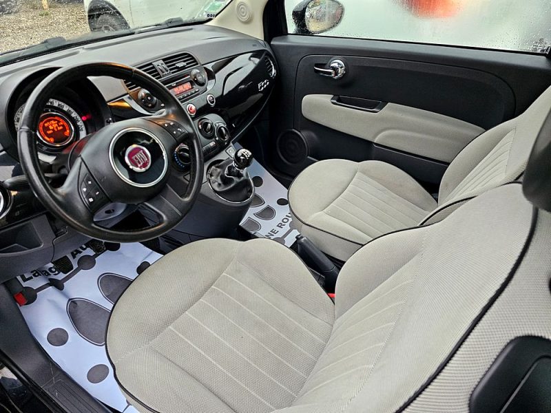 FIAT 500 LOUNGE 1.2 16V 70 CH CLIM TOIT PANORAMIQUE 