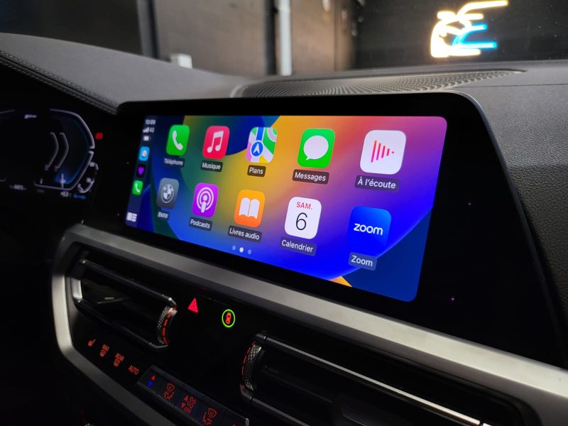 B.M.W. SERIE 3 330e 292cv M SPORT ECLAIRAGE D\'AMBIANCE / APPLE CARPLAY / PACK HIVER