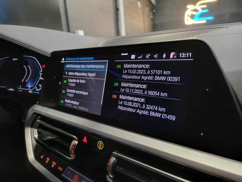 B.M.W. SERIE 3 330e 292cv M SPORT ECLAIRAGE D\'AMBIANCE / APPLE CARPLAY / PACK HIVER