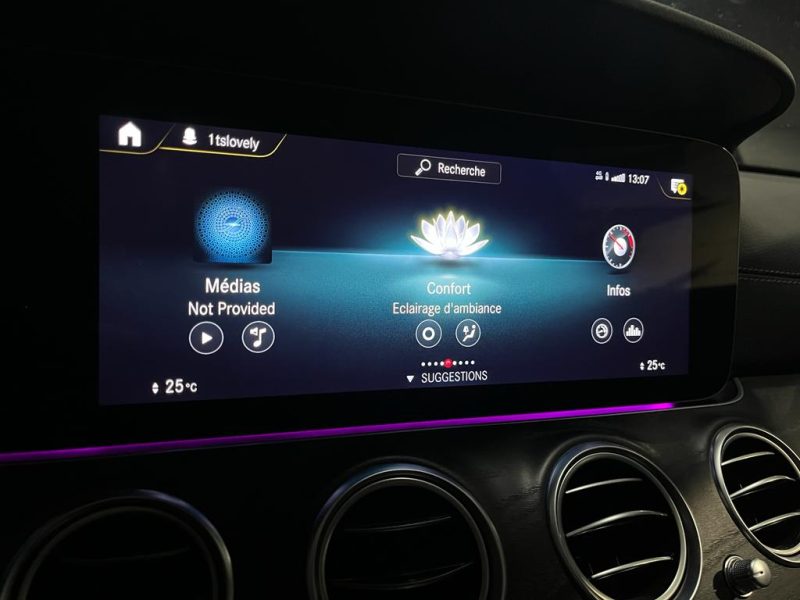 MERCEDES CLASSE E 220 D AMG LINE TOIT OUVRANT / TETE HAUTE / BURMEISTER 