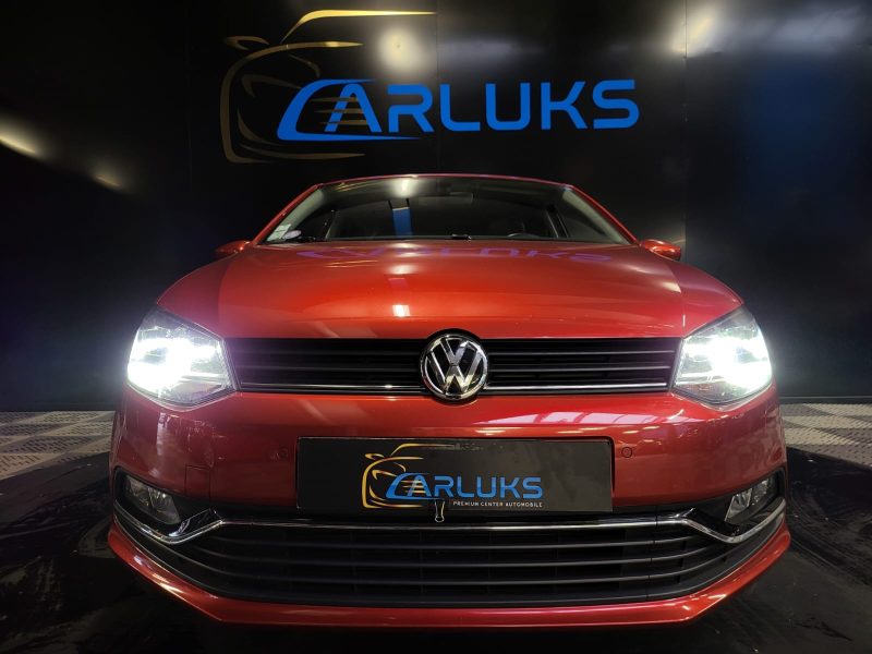 VOLKSWAGEN POLO V 1.2 TSi 90 CARAT 1ER MAIN SUIVI VW FEUX LED / CARPLAY / RADAR AV AR / SIEGES CUIR