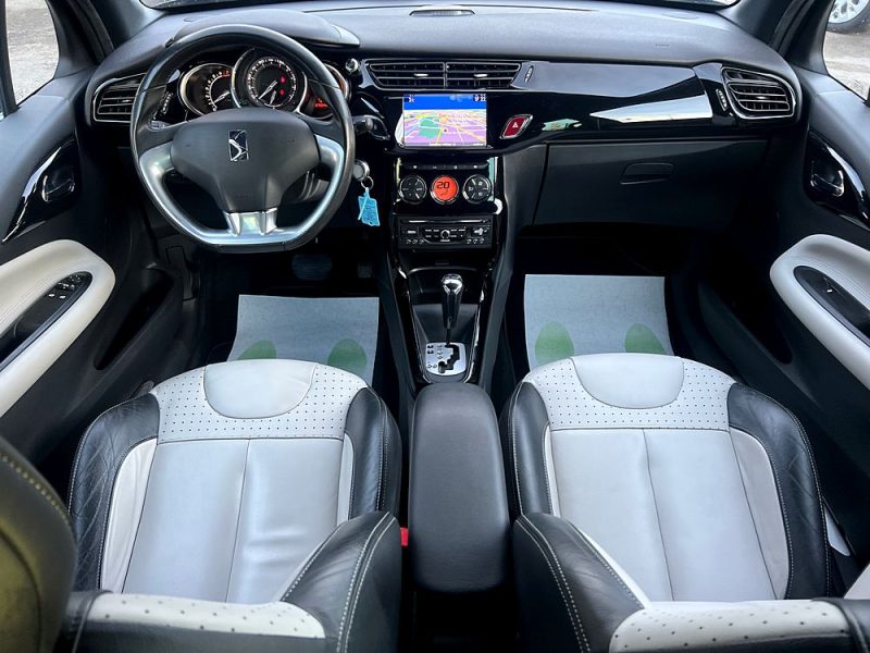 CITROEN DS3 SPORT CHIC 1.6 VTI 120 Cv BOITE AUTO CUIR GPS BLUETOOTH / CRIT AIR 1 - GARANTIE 1 AN