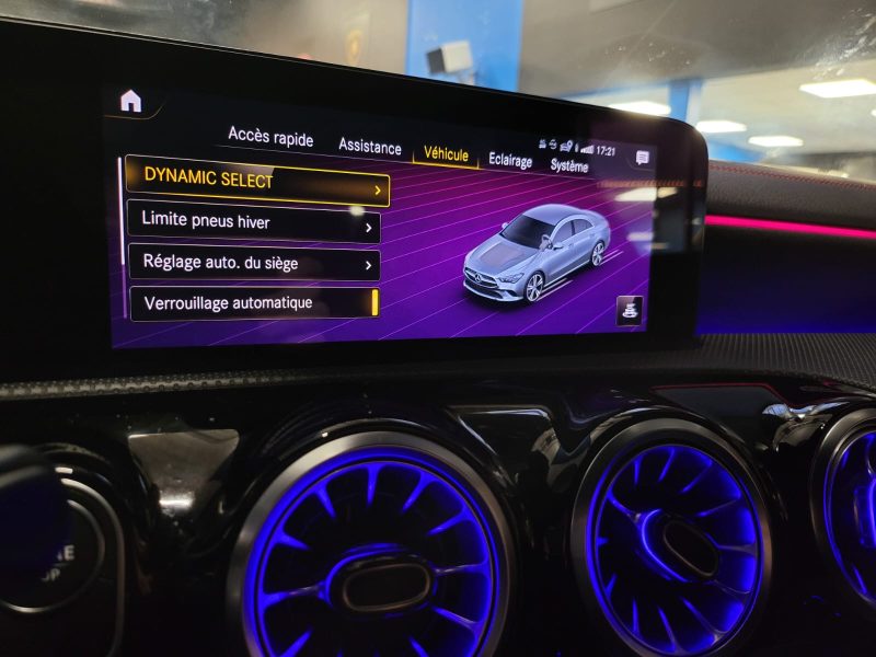 MERCEDES CLA 250 E AMG LINE 8G-DCT APPLE CARPLAY / SIEGE ELECTRIQUE A MEMOIRE / ECLAIRAGE D'AMBIANCE