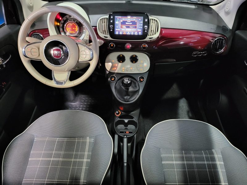 FIAT 500 1.2i 69cv Lounge / TOIT PANORAMIQUE/RADAR-AR/SYSTEME U-CONNECT