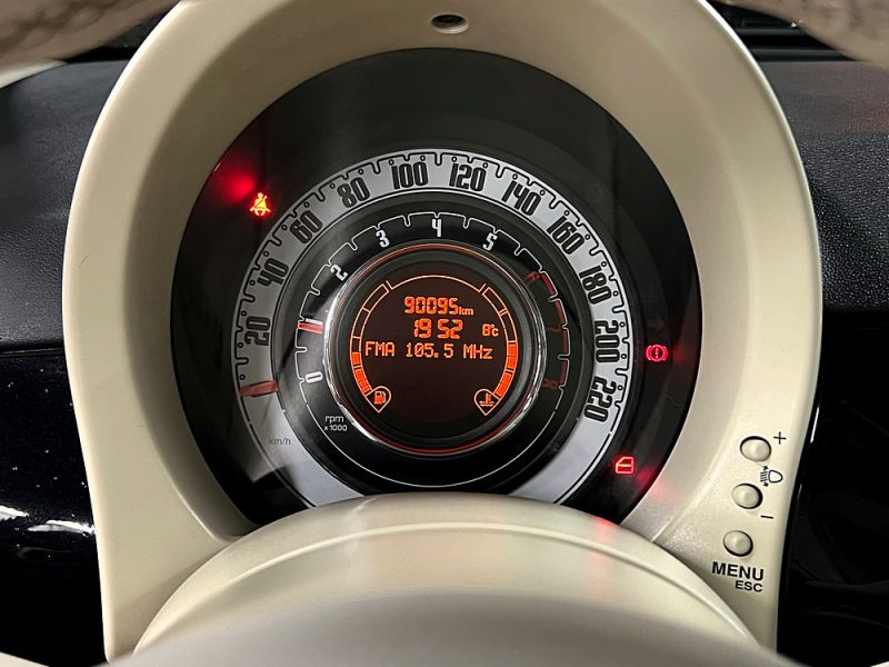 FIAT 500 II LOUNGE 1.2 69 Cv TOIT PANORAMIQUE BLUETOOTH CLIMATISATION CRIT AIR 1 - GARANTIE 1 AN