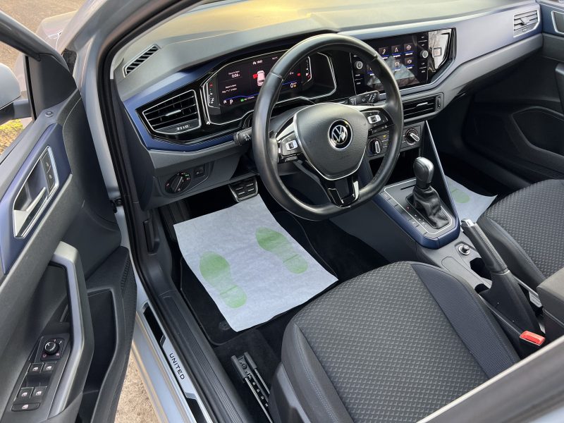 VOLKSWAGEN POLO 6 VI UNITED 1.0 TSI 95 BOITE AUTO VIRTUAL COCKPIT CAMERA APPLE ANDROID Garantie 1 an