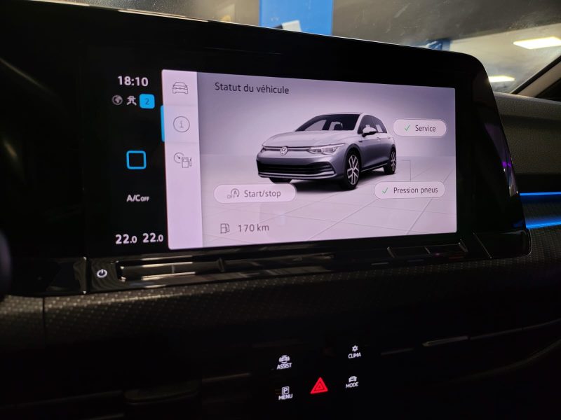 VOLKSWAGEN GOLF VIII 2.0 TDI 150cv DSG R LINE  VIRTUAL COCKPIT / PACK LUMIERE D'AMBIANCE / REGULATEU