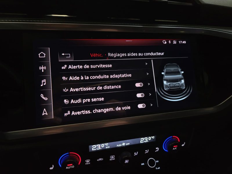 AUDI Q3 Sportback 35 TDI 150cv S LINE TOIT OUVRANT / APPLE CARPLAY / VIRTUAL COCKPIT / SUIVI AUDI