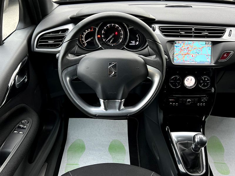 CITROEN DS3 SO CHIC 1.2 VTI 82 Cv 28 800 Kms / GPS BLUETOOTH CRIT AIR 1 - GARANTIE 1 AN