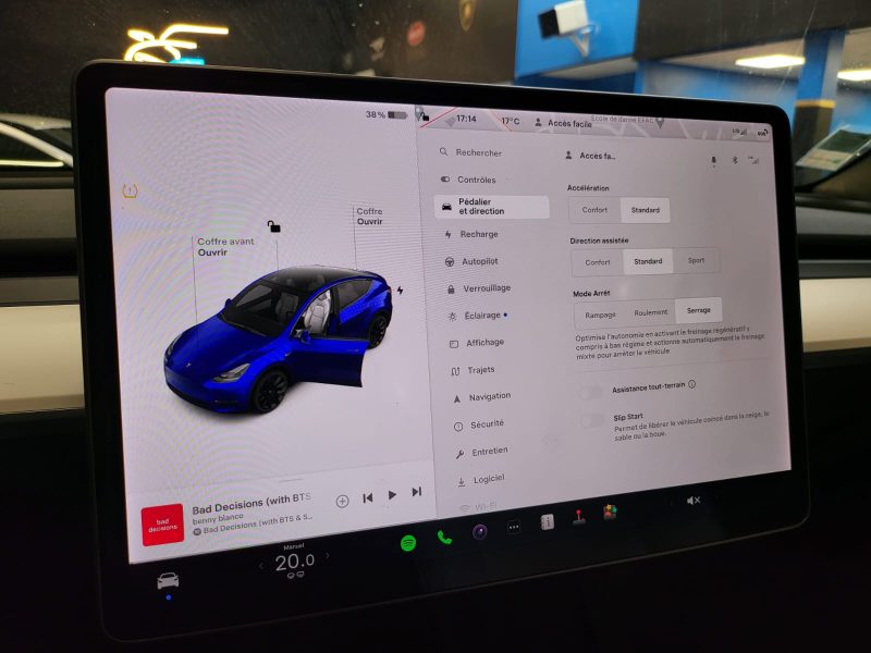 TESLA MODEL Y LONG RANG DUAL MOTORS 480cv / 1ER MAIN / AUTOPILOT AMELIORE / VOLANT ET SIEGES CHAUFFA