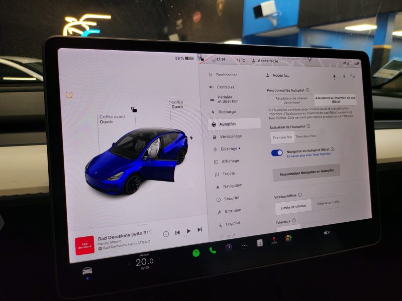 TESLA MODEL Y LONG RANG DUAL MOTORS 480cv / 1ER MAIN / AUTOPILOT AMELIORE / VOLANT ET SIEGES CHAUFFA