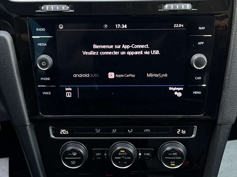 VOLKSWAGEN GOLF 7 VII PHASE 2 CONNECT 1.0 TSI 115 Cv TOIT OUVRANT / APPLE & ANDROID - GARANTIE 1 AN