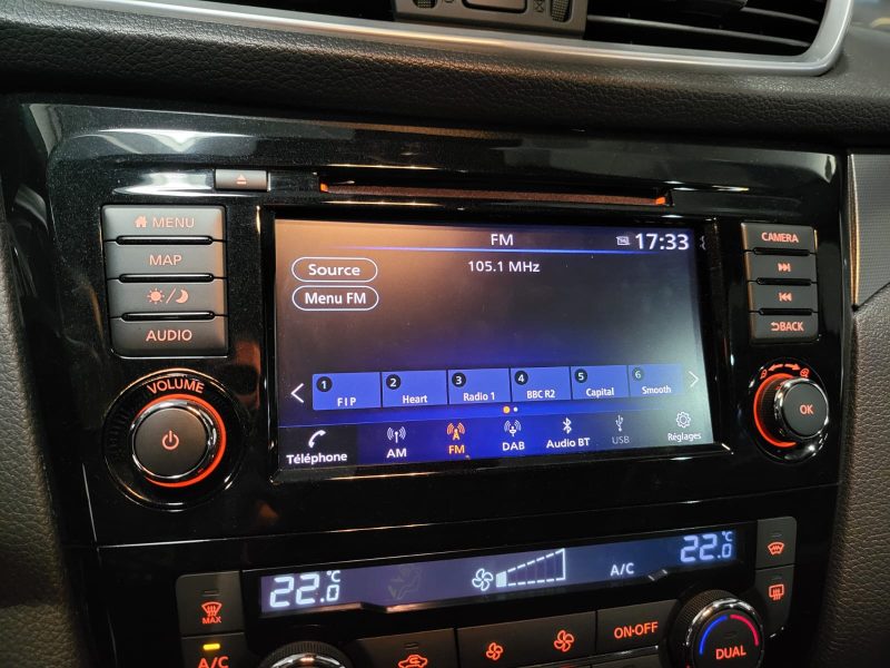 NISSAN QASHQAI II 1.3 DIG-T 160cv Tekna + BVM6 1ère Main // APPLE CARPLAY/CAMERA 360°/SIEGES CHAUFFA