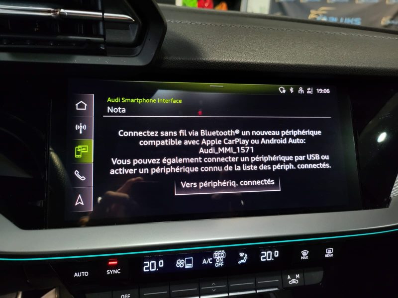 AUDI A3 SPORTBACK 35 TFSI 150cv S-Line S-Tronic / APPLE CARPLAY/CAMERA DE RECUL/AUDI DRIVE SELECT