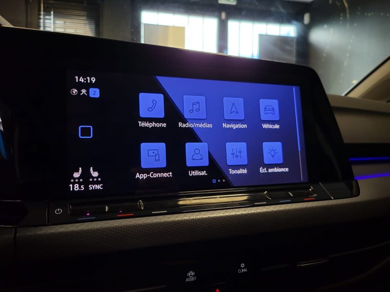 VOLKSWAGEN GOLF VIII 1.0 eTSI 110cvACTIVE /VIRTUAL COCKPIT+VOLANT CHAUFFANT+SIEGE CHAUFFANT/