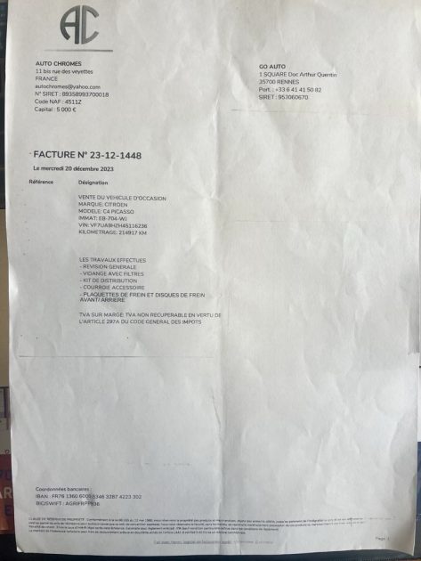 CITROEN C4 GRAND PICASSO 1.6 HDi 109CH