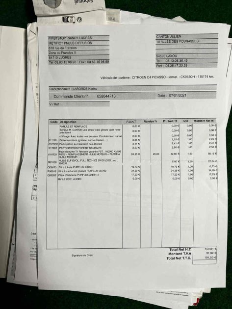 CITROEN C4 PICASSO I Monospace 2012