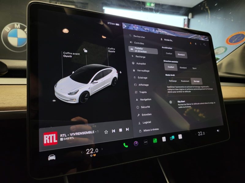 TESLA MODEL 3 STANDARD RANG PLUS 275CV / 1ER MAIN / AUTOPILOT / CAMERA 360 / MODE SENTINELLE / SIEGE