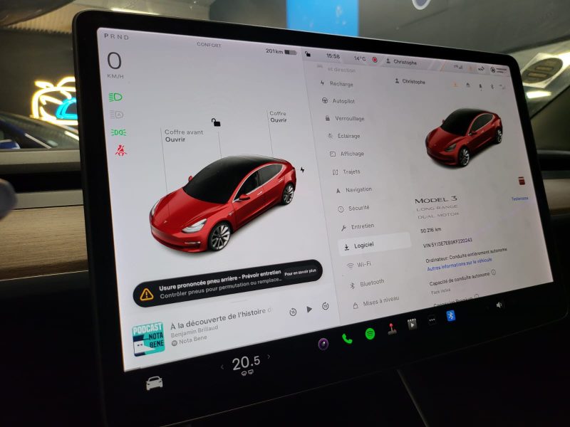 TESLA Model 3 LONG RANGE AWD 351cv /FSD+SIEGE CHAUFFANT AV+AR +AUTOPILOT/