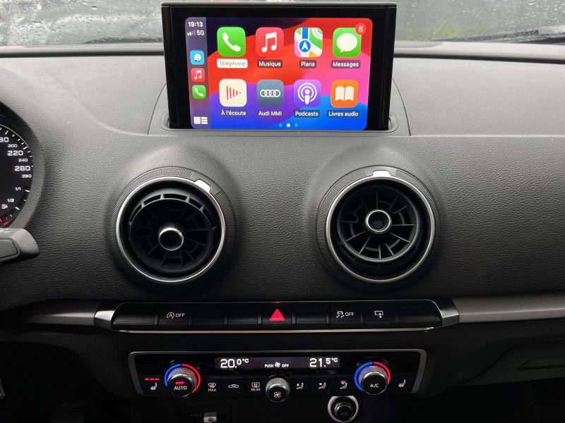AUDI A3 III PHASE 2 SPORTBACK 1.0 TFSI 115 Cv APPLE CARPAY / CRIT AIR 1 - GARANTIE 1 AN