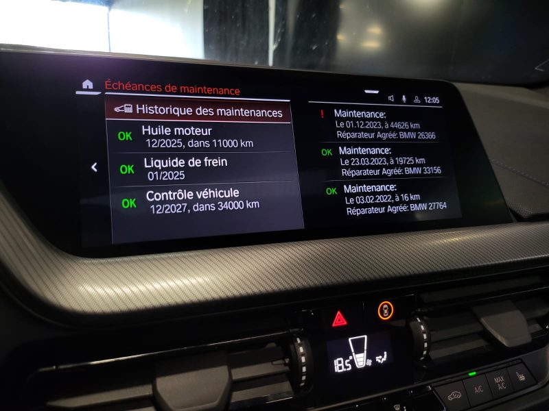 BMW SERIE 1 120d 190cv XDRIVE M SPORT DKG 7 / TOIT OUVRANT/ PACK AMBIANCE / APPLE CARPLAY