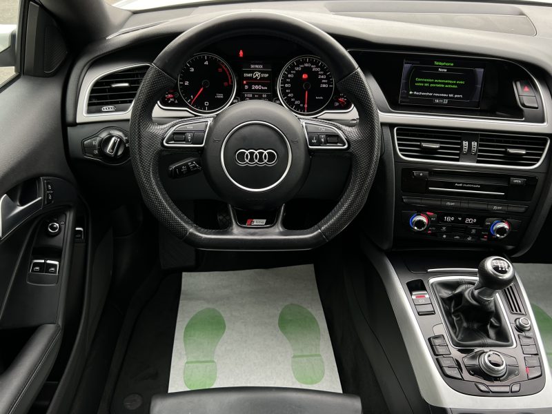 AUDI A5 COUPE PHASE 2 S-LINE 2.0 TDI 190 TOIT OUVRANT CUIR 51 200 Kms ORIGINE FRANCE - GARANTIE 1 AN