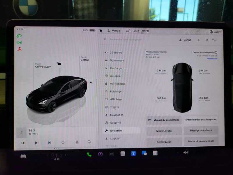 TESLA MODEL 3 STANDARD RANGE PLUS 283cv / 1ERE MAIN / CAMERA 360° /