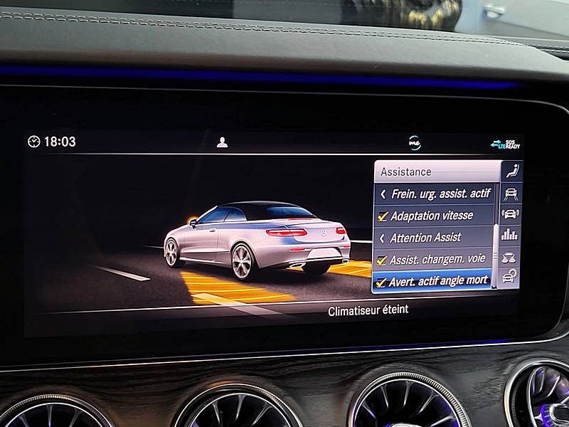 MERCEDES-BENZ CLASSE E CABRIOLET 220d 194cv Fascination Boîte Auto 9G-Tronic