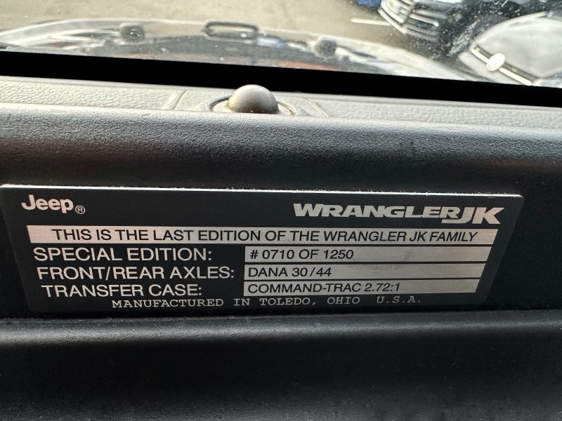 JEEP WRANGLER 3.6 V6 284 Unlimited JK Final Edition*TVA*