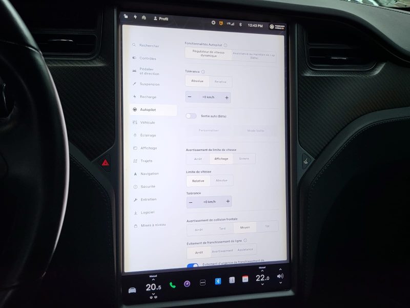 TESLA MODEL S 75D DualMotor 332cv 244kw AWD Boîte Auto 1ère Main